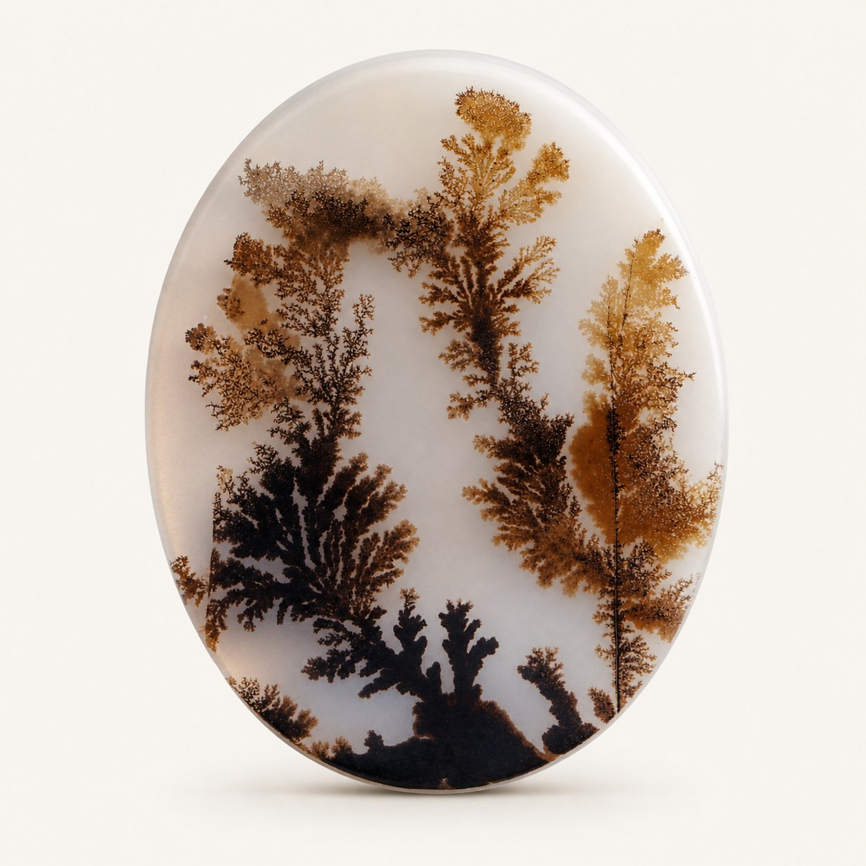Forest Pattern natural dendritic agate cabochon